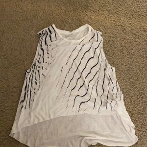Al saints white and black crop top